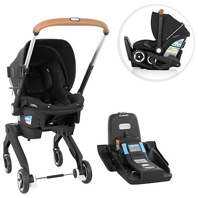 Evenflo Shyft DualRide with Carryall Storage Infant Car Seat & Extended Canopy - Jasper Black