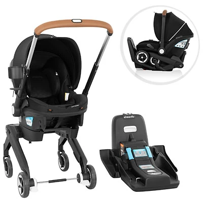 Evenflo Shyft DualRide with Carryall Storage Infant Car Seat & Extended Canopy - Onyx Black