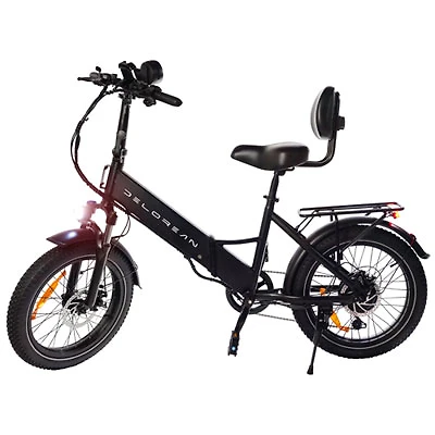 Delorean DM800 Step-Through Electric City Bike (750W Motor / 60km Range / 32km/h Top Speed) - Black