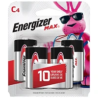 Energizer "C" 1.5V 4-Pack Batteries
