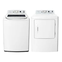 Insignia 4.7 Cu. Ft. Top Load Washer and 6.7 Cu. Ft. Front Load Electric Dryer- White