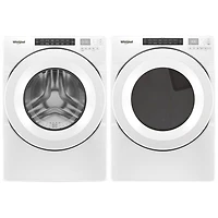 Whirlpool 5.0 Cu. Ft. HE Front Load Washer & 7.4 Cu. Ft. Electric Dryer - White