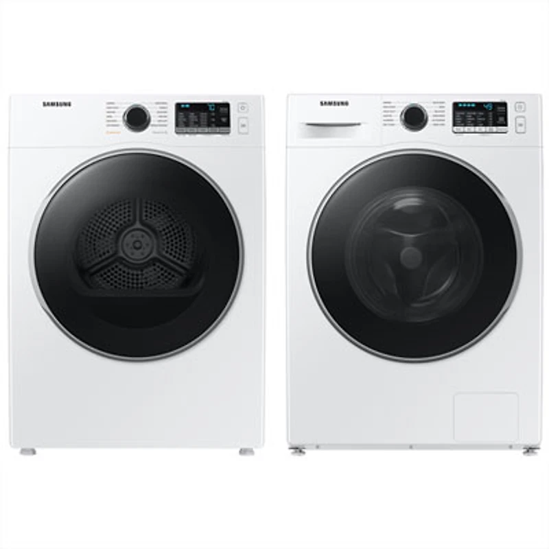 Samsung 2.9 Cu. Ft. High Efficiency Front Load Steam Washer & 4.0 Cu. Ft. Electric Dryer - White