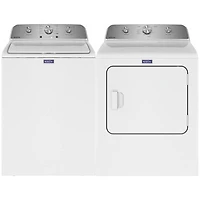Maytag 5.2 Cu. Ft. High Efficiency Agitator Top Load Washer & 7.0 Cu. Ft. Electric Dryer - White