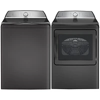 GE Profile 5.8 Cu. Ft. High Efficiency Top Load Washer & 7.4 Cu. Ft. Electric Dryer - Diamond Grey