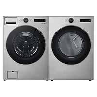 LG 5.2 Cu. Ft. High Efficiency Front Load Steam Washer & 7.4 Cu. Ft. Electric Dryer - Graphite Steel