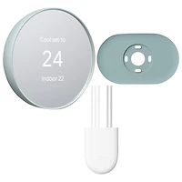 Google Nest Wi-Fi Smart Thermostat with Trim Kit & Power Connector - Fog/Deep Fog