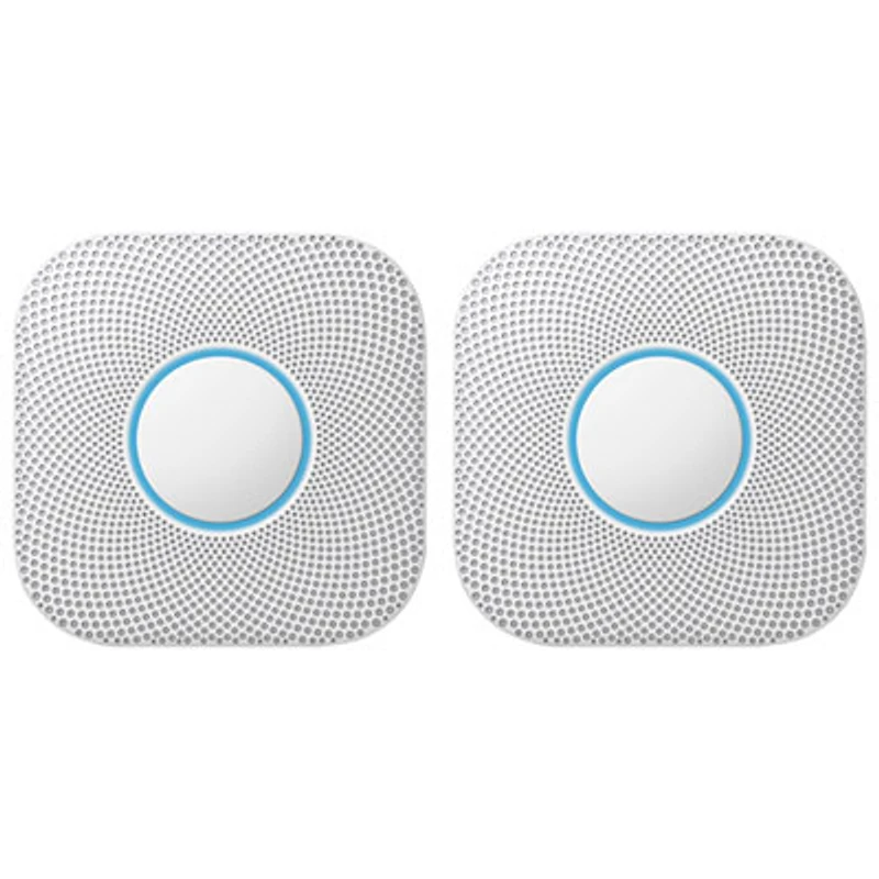 Google Home Safety Bundle - Nest Protect Wi-Fi Smoke & Carbon Monoxide Alarm 2-pack & Insignia Headphone Adapter 