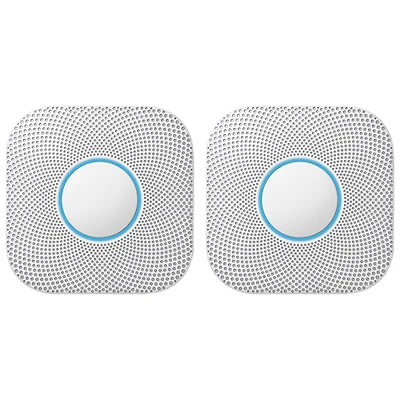 Google Home Safety Bundle - Nest Protect Wi-Fi Smoke & Carbon Monoxide Alarm 2-pack & Insignia Headphone Adapter 