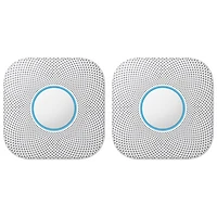 Google Home Safety Bundle - Nest Protect Wi-Fi Smoke & Carbon Monoxide Alarm 2-pack & Insignia Headphone Adapter 