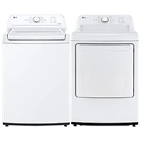 LG 4.8 Cu. Ft. High Efficiency Top Load Washer & Dryer - White