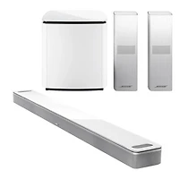 Bose Smart Ultra 5.1.2 Channel Sound Bar w/ Module 700 Subwoofer & Surround Speaker 700 (Pair) - White