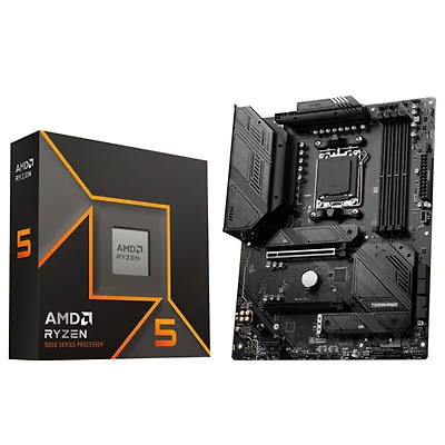 AMD Ryzen 5 9600X 6-Core 5.4GHz AM5 Processor with MSI B650 Tomahawk WiFi ATX AM5 DDR5 Motherboard