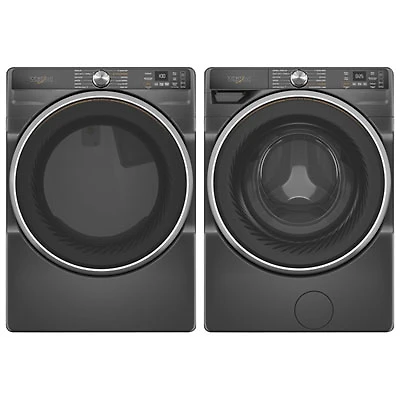 Whirlpool 7.4 Cu. Ft. Gas Steam Dryer & 5.0 Cu. Ft. Front Load Steam Washer