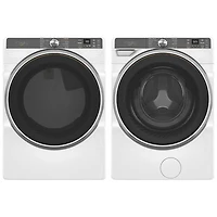 Whirlpool 7.4 Cu. Ft. Gas Steam Dryer & 5.0 Cu. Ft. Front Load Steam Washer- White