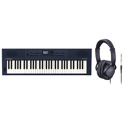 Roland GO:KEYS 3 61-Key Music Creation Keyboard & RH-5 On-Ear Monitor Headphones