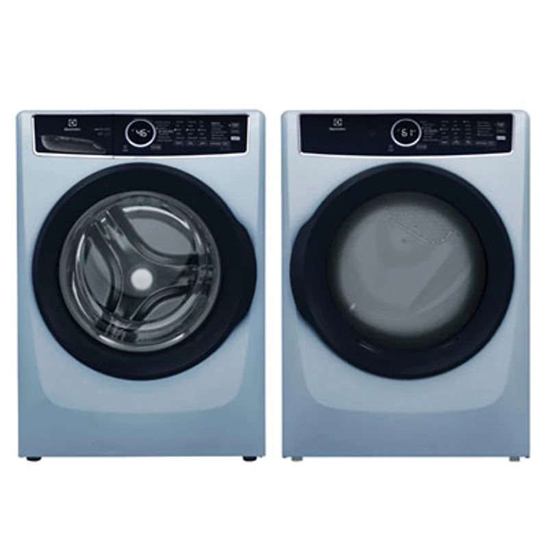 Electrolux 5.2 Cu. Ft. High Efficiency Front Load Steam Washer & 8.0 Cu. Ft. Electric Steam Dryer - Glacier Blue