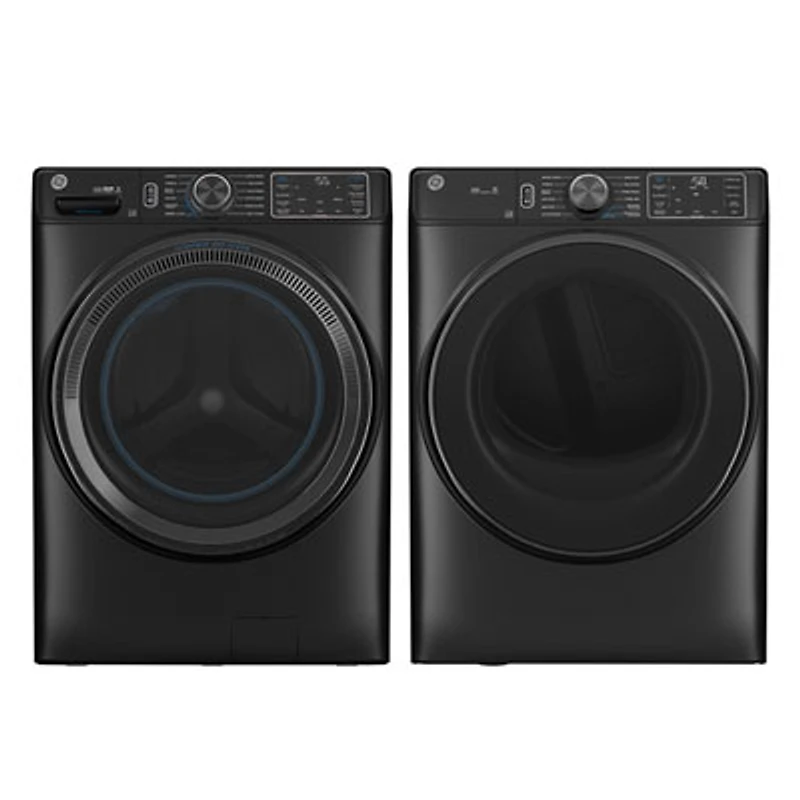 GE 5.8 Cu. Ft. Front Load Steam Washer & 7.8 Cu. Ft. Electric Steam Dryer - Carbon Graphite