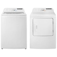 Insignia 4.7 Cu. Ft. High Efficiency Top Load Washer & 7.0 Cu. Ft. Electric Dryer - White - Only at Best Buy