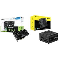 PNY GeForce RTX 5060 OC 8GB GDDR7 Video Card & Corsair RMe Series 850-Watt ATX Modular Power Supply