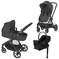Cybex EOS 2-in-1 Convertible Stroller with Cloud G Rear-Facing Infant Car Seat - Moon Black