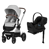 Cybex EOS Lux Convertible Stroller with Cloud G Rear-Facing Infant Car Seat - Lava Grey/Silver/Moon Black