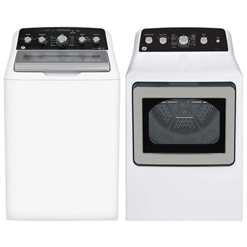 GE 4.9 Cu. Ft. Top Load Washer & 7.2 Cu. Ft. Gas Dryer7.2 Cu. Ft. Gas Dryer - White