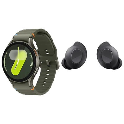 Samsung Galaxy Watch7 44mm Bluetooth Smartwatch & Buds FE In-Ear Noise Cancelling True Wireless Earbuds -Green/Graphite