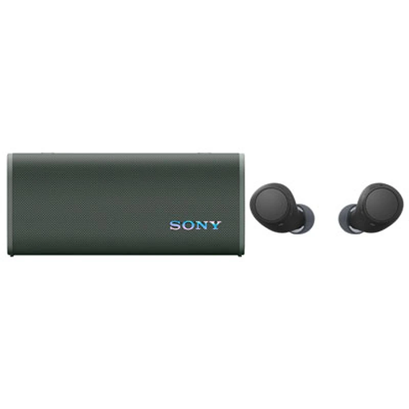 Sony ULT FIELD 3 Waterproof Bluetooth Wireless Speaker & WF-C510 In-Ear True Wireless Earbuds - Forest Grey/Black