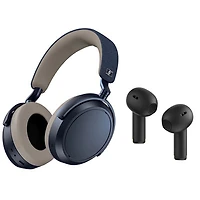 Sennheiser MOMENTUM 4 Over-Ear Noise Cancelling Bluetooth Headphones & ACCENTUM Open In-Ear True Wireless Earbuds - Denim/Black