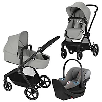 Cybex EOS 2-in-1 Convertible Stroller with Aton G Swivel Rear - Facing Infant Car Seat - Lava Grey