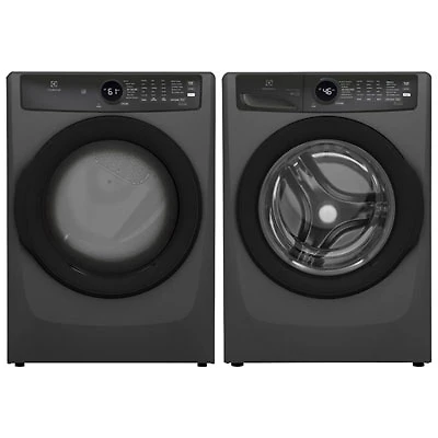 Electrolux 5.2 Cu. Ft. High Efficiency Steam Washer & 8.0 Cu. Ft. Gas Steam Dryer n - Titanium