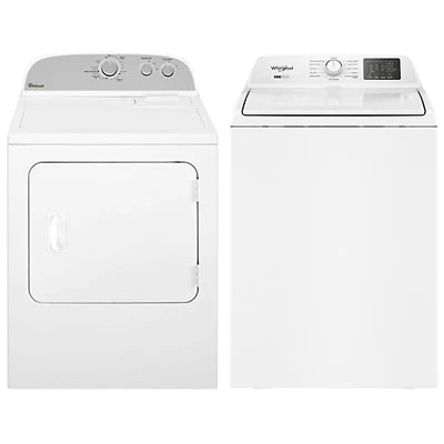 Whirlpool 4.8 Cu. Ft. High Efficiency Top Load Washer & 7.0 Cu. Ft. Electric Dryer - White