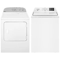 Whirlpool 4.8 Cu. Ft. High Efficiency Top Load Washer & 7.0 Cu. Ft. Electric Dryer - White
