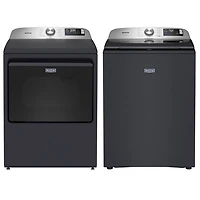 Maytag 6.0 Cu. Ft. High Efficiency Top Load Washer & .4 Cu. Ft. Gas Dryer - Midnight Steel