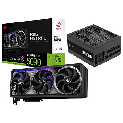 ASUS ROG Astral GeForce RTX 5090 OC Edition 32GB Video Card with 1000-Watt ATX Fully Modular Power Supply
