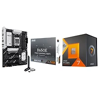 AMD Ryzen 7 7800X3D 8-Core 4.2GHz AM5 Processor with ASUS B650E MAX Gaming Wi-Fi AMD AM5 DDR5 Motherboard
