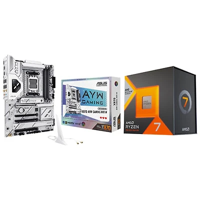 AMD Ryzen 7 7800X3D 8-Core 4.2GHz AM5 Processor with ASUS X870 AYW Gaming Wi-Fi 6 AM5 DDR5 Motherboard