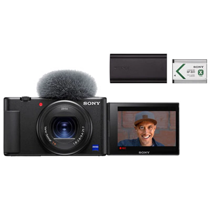 Sony Cyber-shot ZV-1 Content Creator Vlogger 20.1MP Digital Camera with Lithium-Ion Rechargeable Battery - Black