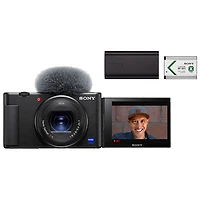 Sony Cyber-shot ZV-1 Content Creator Vlogger 20.1MP Digital Camera with Lithium-Ion Rechargeable Battery - Black
