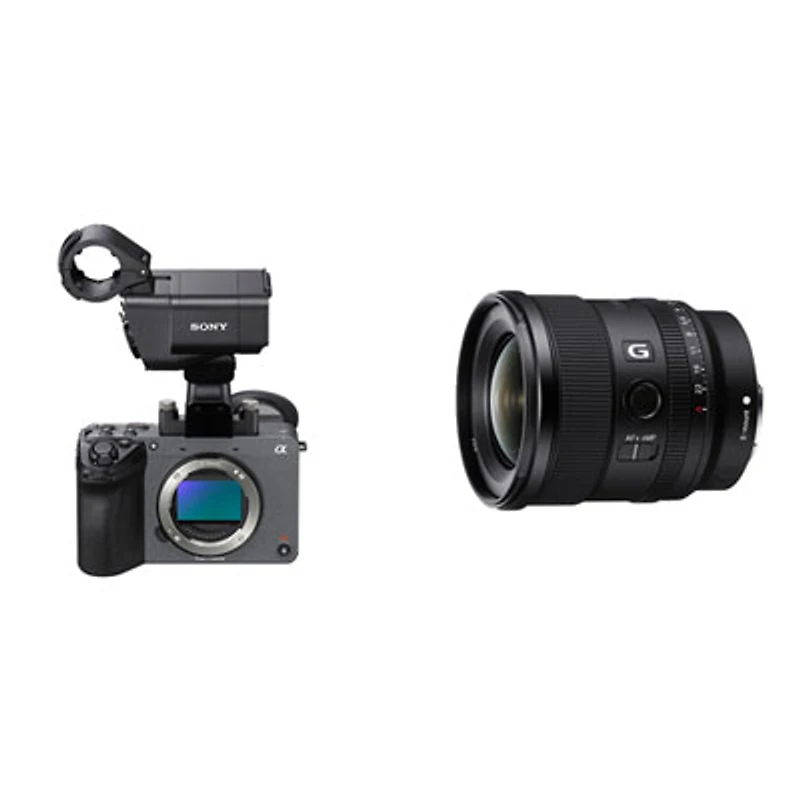 Sony Cinema Line FX2 Full-Frame Mirrorless Camera w/ XLR Handle (Body Only) & E-Mount FE 20mm f/1.8 Vlogger UW Angle Prime G Lens
