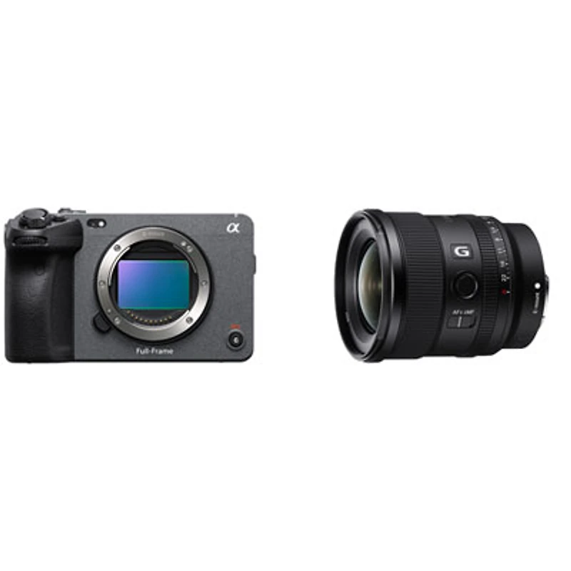 Sony Alpha FX3 Cinema Line Full-Frame Mirrorless Camera (Body) w/ E-Mount FE 20mm f/1.8 Vlogger UW Angle Prime G Lens