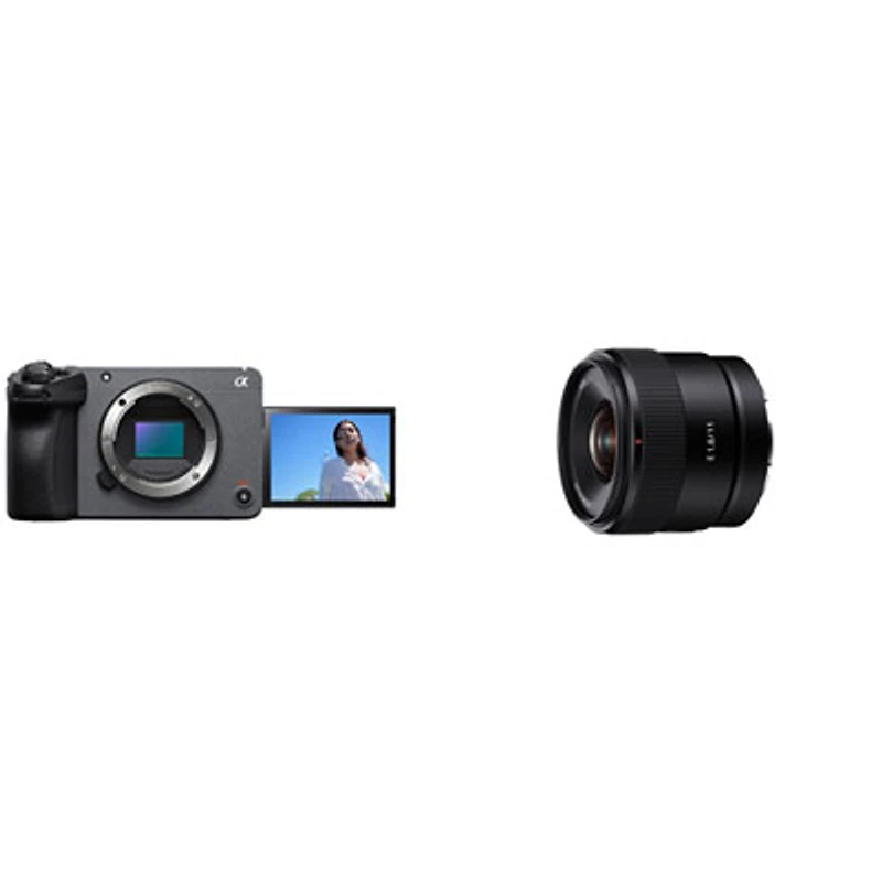 Sony Cinema Line FX30 Mirrorless Camera (Body Only) with E-Mount 11mm f/1.8 APS-C Ultra Wide-Angle Prime Lens