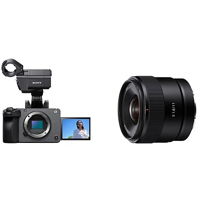 Sony Cinema Line FX30 Mirrorless Camera with XLR Handle (Body Only) & E-Mount 11mm f/1.8 APS-C UW Angle Prime Lens