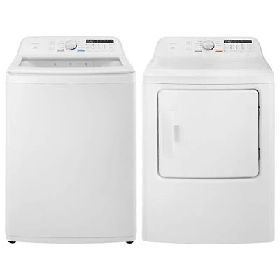 Insignia 4.7 Cu. Ft. High Efficiency Top Load Washer & 7.0 Cu. Ft. Electric Dryer - White - Only at Best Buy