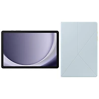 Samsung Galaxy Tab A9+ (Plus) 11" 64GB Android Tablet w/ Qualcomm SM6375 Processor & Book Cover Case - Graphite/Blue