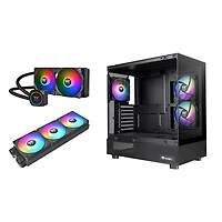 Thermaltake TH240 ARGB Sync 240mm All-in-One Liquid CPU Cooling System with View 270 Plus Case & 120mm CPU Cooling Fan