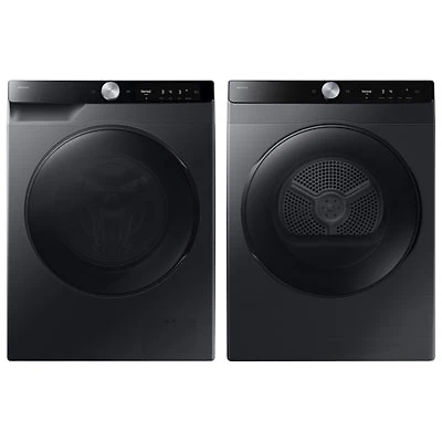 Samsung 2.9 Cu. Ft. High Efficiency Front Load Steam Washer & 4.0 Cu. Ft. Electric Dryer - Black