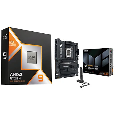 AMD Ryzen 9 9950X3D 16-Core AM5 Processor & ASUS TUF GAMING X870E-PLUS Wi-Fi 7 AM5 DDR5 Motherboard
