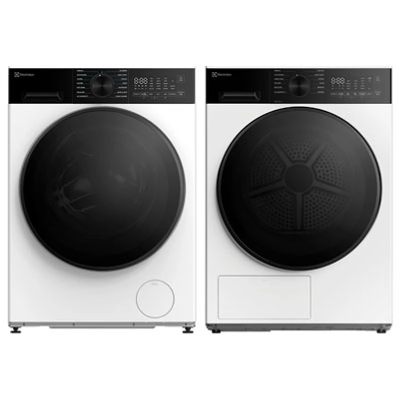 Electrolux 3.1 Cu. Ft. Front Load Steam Washer & 4.4 Cu. Ft. Compact Heat Pump Electric Dryer - White